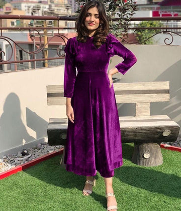 Velvet All-Over Printed 2Piece D-001