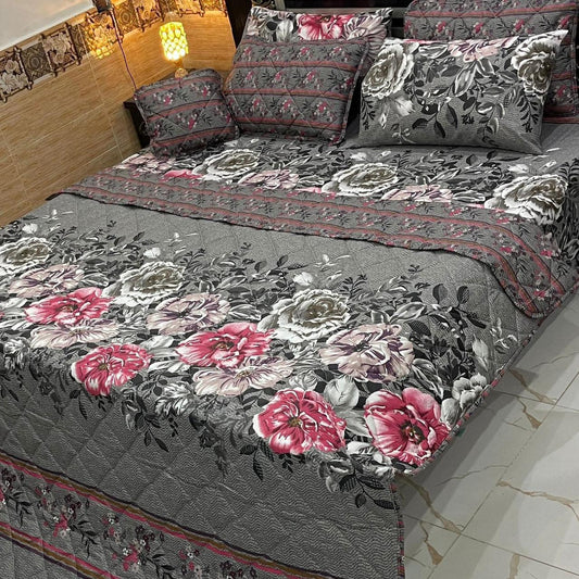 7Pc Cotton Printed Comforter Set AC-001