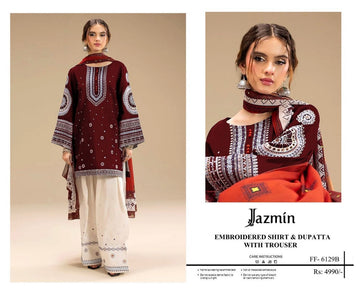 JAZMIN LAWN EMBROIDERED 3PC