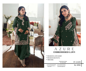 AZURE LAWN EMBROIDERED 3PC