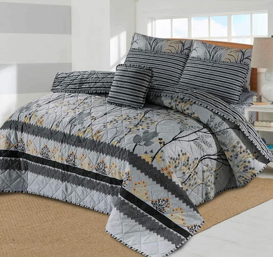 7Pc Cotton Printed Comforter Set AC-014