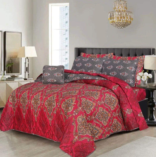 7Pc Cotton Printed Comforter Set AC-011