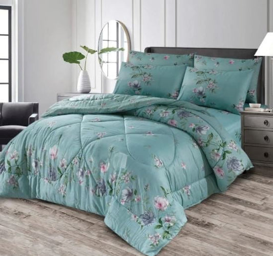7Pc Cotton Printed Comforter Set AC-006