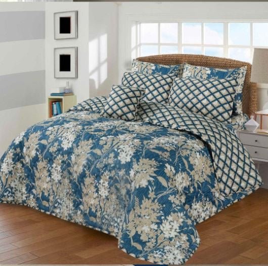 7Pc Cotton Printed Comforter Set AC-019
