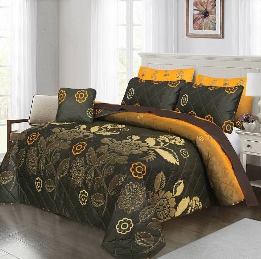 7Pc Cotton Printed Comforter Set AC-018
