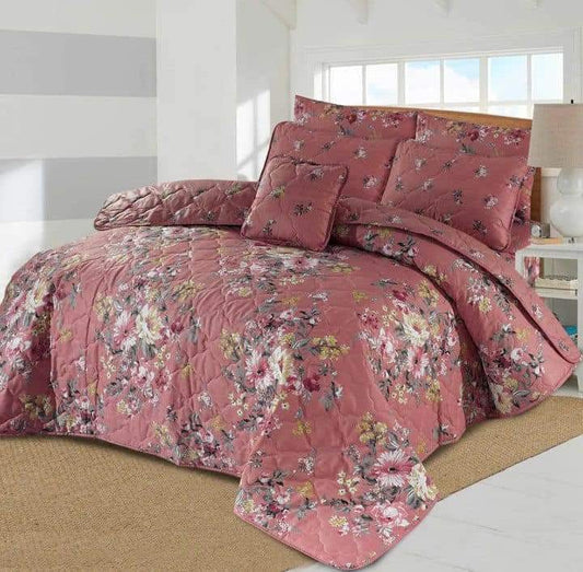 7Pc Cotton Printed Comforter Set AC-009