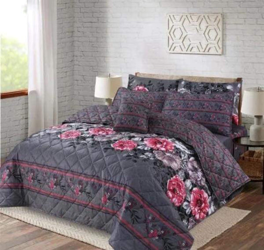7Pc Cotton Printed Comforter Set AC-020